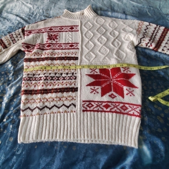 American Eagle Women' Sweater Cream & Black Pullover - Picture 4 of 6